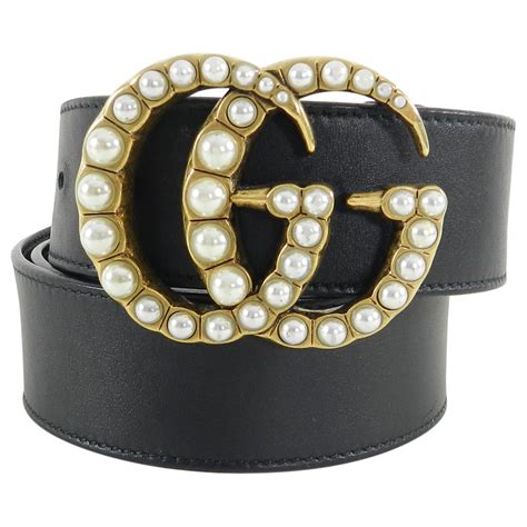 gucci big pearl belt|large Gucci pearl belt.